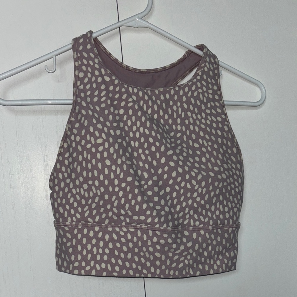 Women's Purple Patterned Sports Bra